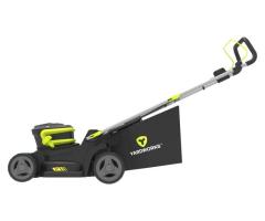 Yardworks 48V Brushless 17-inch Cordless Push Lawn Mower with Battery & Charger for Laval Homes