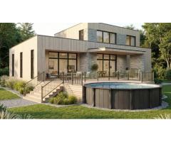 Trevi Onyx Resin Above-Ground Pool for Laval Homes | Durable & Stylish Backyard Oasis