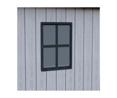 Arrow 8x10 ft Ash Grey Resin Outdoor Storage Shed with Window for Laval Homes