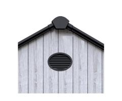 Arrow 8x10 ft Ash Grey Resin Outdoor Storage Shed with Window for Laval Homes