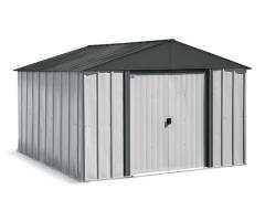 Arrow Driftwood 10x10 Grey Metal Shed for Durable Outdoor Storage in Laval
