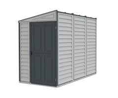 Duramax Sidemate Plus 4x8 ft Outdoor Storage Shed | Compact Vinyl Solution for Laval