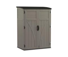 Suncast Stoney Grey Vertical Outdoor Storage Shed – Perfect for Laval Homes & Gardens