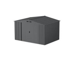 Duramax 10x8 Dark Grey Metal Storage Shed with Steel Frame – Robust Outdoor Solution for Laval
