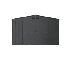 Duramax 10x8 Dark Grey Metal Storage Shed with Steel Frame – Robust Outdoor Solution for Laval
