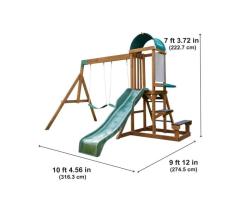 KidKraft Wilderness Wooden Swing Set for Kids – Outdoor Playset Adventure in Laval