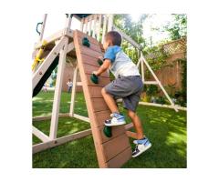 KidKraft Emerald Challenge Swing & Slide Set – Premium Playset for Laval Backyards