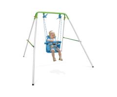 Sportspower Foldable Toddler Swing Set - Outdoor & Indoor Metal Play for Ages 12-36 Months in La