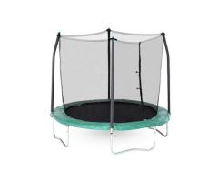 Skywalker Trampolines 8-ft Round Green Backyard Trampoline with Safety Enclosure for Laval
