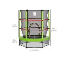 Outsunny 55-inch Indoor Kid Trampoline with Safety Net | Fun & Safe Play in Laval