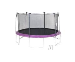 Skywalker Trampolines 14-ft Round Purple Trampoline with Safety Enclosure for Laval Homes