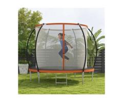 Soozier 8-ft Outdoor Trampoline with Safety Enclosure & Ladder - Fun & Fitness for Laval Fam