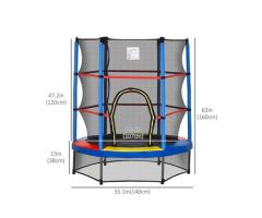Outsunny 55-inch Indoor Kid Trampoline with Enclosure Net | Safe Fun for Children in Laval