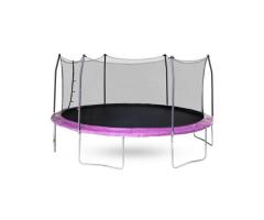Skywalker 15-ft Oval Purple Backyard Trampoline with Enclosure for Laval Families