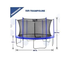 Upper Bounce 15-ft Trampoline & Enclosure Set – Family Fun & Safety in Laval