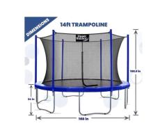 Upper Bounce 14-ft Trampoline & Safety Enclosure Set for Family Fun in Laval