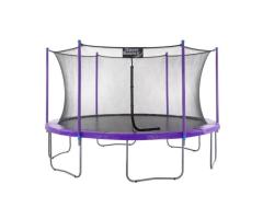 Upper Bounce Machrus 14 FT Round Trampoline Set with Safety Enclosure for Ultimate Outdoor Fun in La