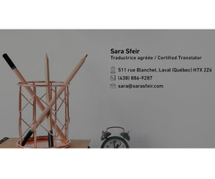 Sara Sfeir - Traductrice Agréée : Expertise Certifiée à Laval