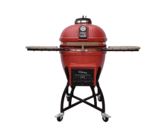 Vision Grills Kamado Professional Ceramic Charcoal BBQ in Chili Red - Ideal for Laval Grilling