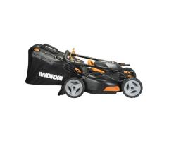 Worx 3-in-1 40V 17-inch Cordless Push Lawn Mower for Efficient Laval Lawn Care - Includes 2 Batterie