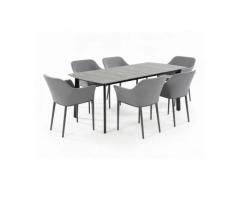 Turin & Valence Aluminum Outdoor Dining Set (Seats 8)