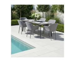 Turin & Valence Aluminum Outdoor Dining Set (Seats 8)