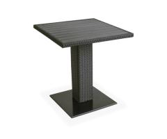 Jutlandia 3-Pc Black Balcony Bistro Set | Artwood Table & 2 Stackable Polyrattan Chairs